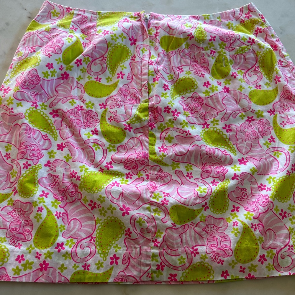 COPY - Vintage Lilly Pulitzer Skirt Size 8 Black Jack Print - Picture 4 of 4